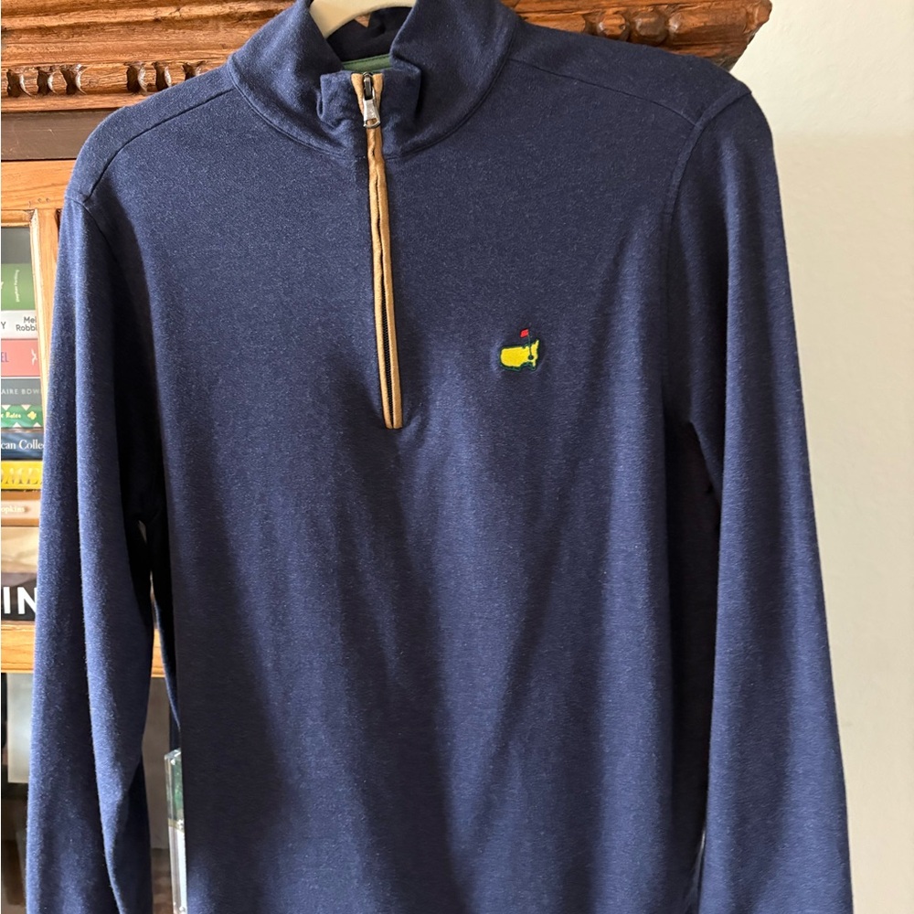 Men's Masters Navy Half-Zip Knit Small